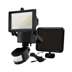 Mozgásérzékelős napelemes reflektor, 60LED