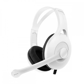 Gamer fejhallgató mikrofonnal / Headset 7.1 Stereo hangzással, játékhoz - fehér (GM041)