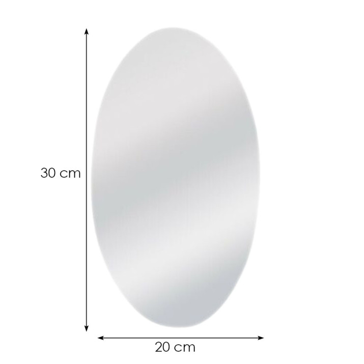 Öntapadós tükör - ovális / 20x30 cm