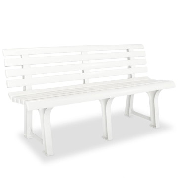 Fehér műanyag kerti pad 145,5 cm - utánvéttel vagy ingyenes szállítással