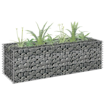 Horganyzott acél gabion virágtartó 90 x 30 x 30 cm - utánvéttel vagy ingyenes szállítással