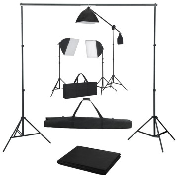 Fotóstúdió-felszerelés softbox lámpákkal és háttérrel - utánvéttel vagy ingyenes szállítással
