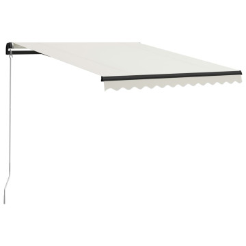 Krémszínű kézzel kihúzható napellenző 300 x 250 cm - utánvéttel vagy ingyenes szállítással