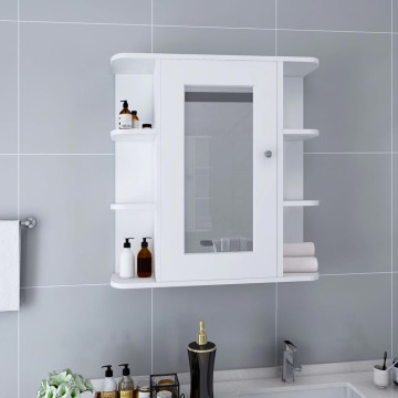 Fehér MDF tükrös fürdőszobaszekrény 66 x 17 x 63 cm - utánvéttel vagy ingyenes szállítással