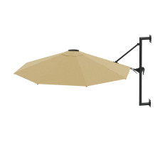 Tópszínű falra szerelhető napernyő fémrúddal, 300 cm - utánvéttel vagy ingyenes szállítással