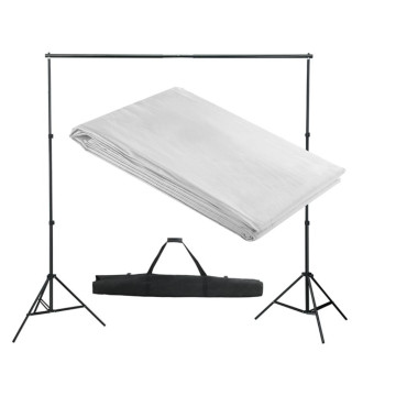 Fehér háttértartó állványrendszer 300 x 300 cm - utánvéttel vagy ingyenes szállítással