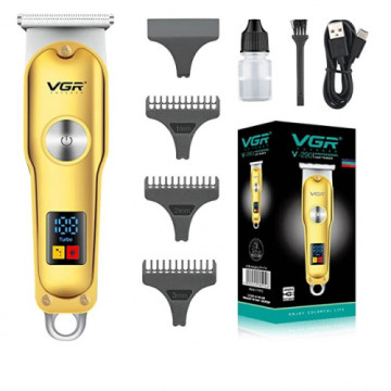 VGR V-290 professzionális hajvágó LED kijelzővel Üzemidő: 120 perc Férfi trimmer (arany)