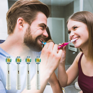 4 db-os 3D-s fogkefe fej, a legtöbb Oral- B termékkel kompatibilis